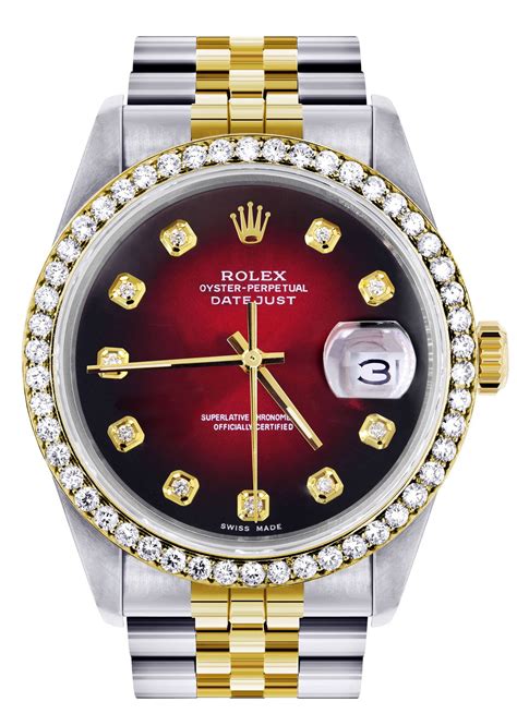 rolex datejust steel gold red|rolex datejust 36 everose gold.